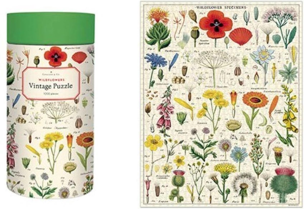 Cavallini & Co vintage puzzel - Wildflowers | bol