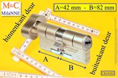 M&C Condor high security cilinderslot met Knop OVAAL 42x82 mm - SKG*** - Politiekeurmerk Veilig Wonen  -  inclusief gereedschap montageset en hangslot kaars