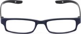Aptica Leesbril Hippo Hangover Yuppie - Sterkte +1.00 - Anti Blauw Licht - Computer Bril - Lees Bril Donkerblauw