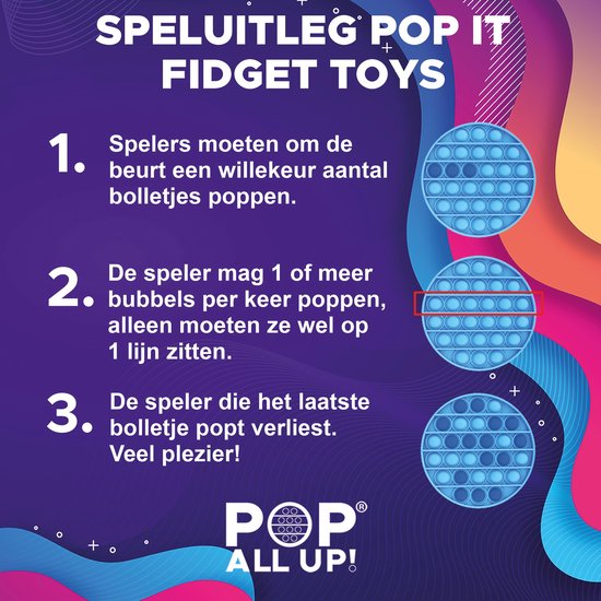 Pop it Fidget toys pakket set - Pop it - Pop All Up® - 4 Delig - Pop All Up