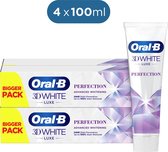 Oral-B 3D White Luxe Perfection - Voordeelverpakking 4 x 75 ml -Tandpasta verpakt in gerecycleerd karton