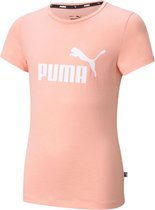 Puma Puma Essential T-shirt - Meisjes - oranje (zalm) - wit