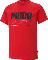 Puma Puma Rebel T-shirt - Mannen - rood - zwart - wit