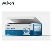 50 stuks/box - WOKON Niet Medisch Mondkapje | 3-laags, Metalen neusbeugel, CE-Goedgekeurd