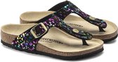 Birkenstock Gizeh confetti slippers zwart - Maat 34