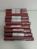 Tien rollen cadeaupapier- Donkerrood met glitters