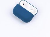 Apple AirPods Pro Hoesje in het navy Blauw - TCH - Siliconen - Case - Cover - Soft case - Onepiece - Donker Blauw - Navy Blauw
