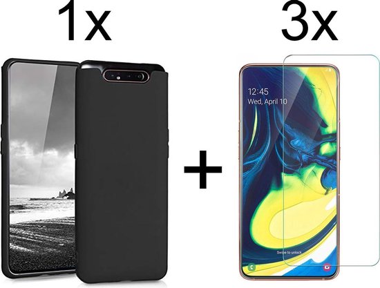 Wizard kijk in Vruchtbaar Samsung A80 Hoesje - Samsung galaxy A80 hoesje zwart siliconen case hoes  cover hoesjes... | bol.com