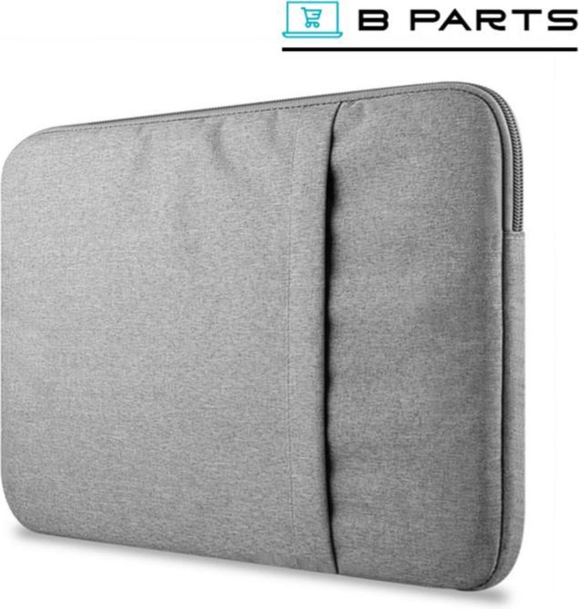 BParts - 13 inch Hoge kwaliteit Laptop sleeve - Beschermhoes laptop - Laptophoes - Extra zachte binnenkant - Lichtgrijs