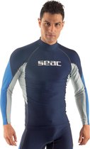 Seac RAA Long Evo rashguard met lange mouwen voor heren - UV zwem en snorkeltop - Blauw/wit - XL