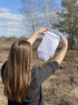Biologisch rompertje met tekst | Ik heb de liefste mama | Zwart | 98/104