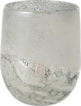 J-Line Windlicht Scavo Glas Grijs Large