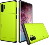 Samsung Galaxy Note 10 Plus Hoesje - Mobigear - Card Serie - Hard Kunststof Backcover - Groen - Hoesje Geschikt Voor Samsung Galaxy Note 10 Plus