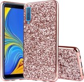 Mobigear Glitter TPU Backcover Hoesje - Geschikt voor Samsung Galaxy A7 (2018) - Roségoud