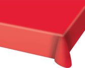 2x nappes en plastique rouge 130 x 180 cm - Nappes / nappes pour anniversaire ou fête