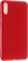 Huawei Y7 Pro (2019) Hoesje - Mobigear - Color Serie - TPU Backcover - Rood - Hoesje Geschikt Voor Huawei Y7 Pro (2019)