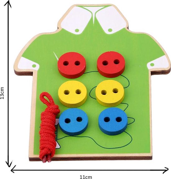 Thumbnail van een extra afbeelding van het spel 5 items Montessori speelgoed pakket: leerklok - tellen - naaien