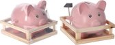 Relaxwonen - Spaarvarken met hamer - leuk cadeau - unieke spaarpot