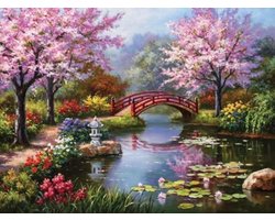 Rubye® Diamond Painting Volwassenen - Diamond Painting Kinderen - Diamond Painting Pakket Volledig - Japanse Tuin - 30x40cm