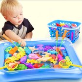 Haba - Kinderen Vissen Speelgoed Met Opblaasbare Zwembad -  Visspel Water - Hengel Magnetische- Kleur blauw 52-delig mandje zwembad Vissen Vangen - speelgoed voor peuter kinderen visspel, edu