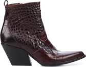 Elena Iachi Vrouwen Leren Crocoprint Cowboy Laarzen  / Western Boots E2040 - Rood - Maat 38