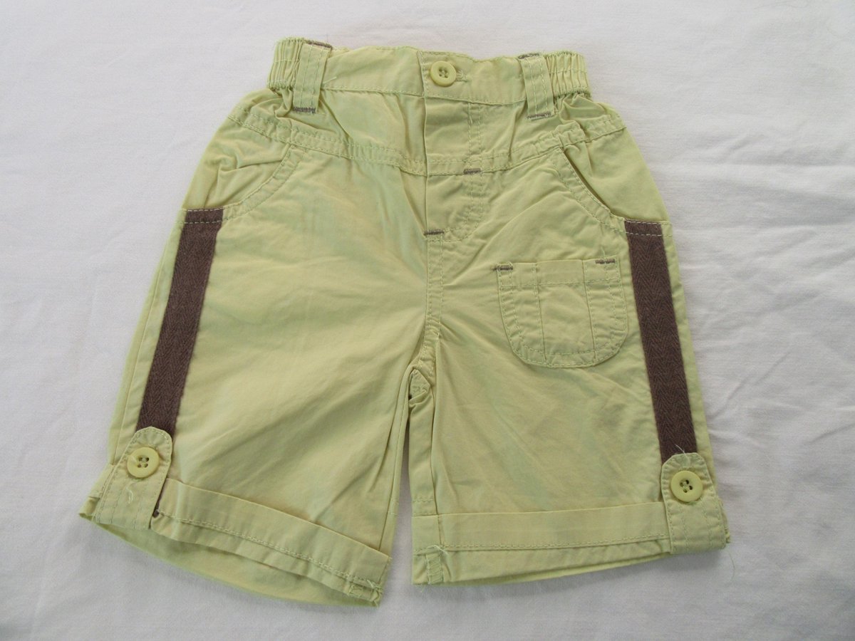 Dirkje , korte broek , short , geel , jongens ,80 - 12 maand