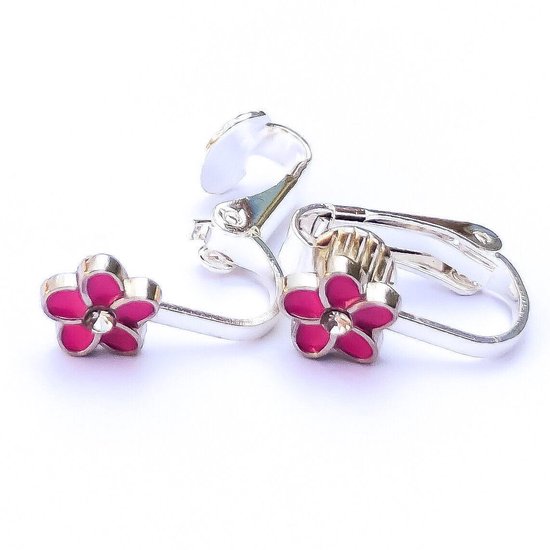 MNQ bijoux - Boucles d'oreilles clip - Clips oreilles - Enfant - Fille -  Bloem - rose... | bol.com