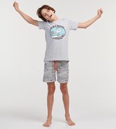 Woody pyjama jongens - meeuw - grijs - 211-2-QRS-Z/142 - maat 116