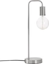 Made4Home® - Tafellamp | Zilver | Metaal | Tafel verlichting | Slaapkamer lamp| Leeslamp | Design | Industrieel | Retro |Voor slaapkamer, bureau, woonkamer | Met schakelaar en snoer | H45cm |