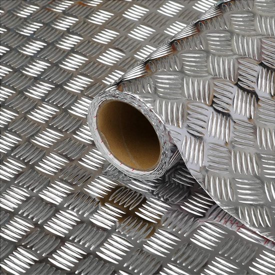 d-c-fix Zelfklevende folie metallic traanplaat zilver hoogglans 45 cm x 1,5 m - d-c-fix