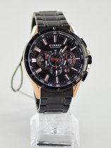 Horloge luxury Curren black + doosje