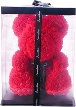 JKA Bears - Rose bear met giftbox 25 cm - rozen beer - valentijn cadeautje vrouw - rose teddy - moederdag cadeau
