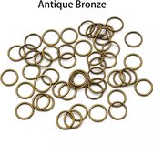 Hobby Sieraden maken| 50 stuks | Brons |7 mm| Jumping Ring. | Oogjes | Ringetjes | RVS | sluiting| direct snel leverbaar| Bol