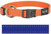 Rogz for dogs fanbelt halsband blauw - 20 mmx34-56 cm - 1 stuks