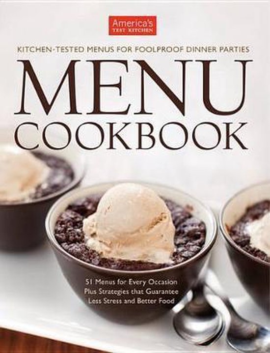 America's Test Kitchen Menu Cookbook - cover