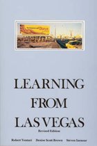 Boek 'Learning from Las Vegas' met een foto van een billboard en de tekst 'East Hamilton and Donny'.