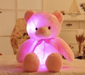 Knuffelbeer 50 cm Lichtgevend "Light Up'' roze knuffelbeer Knuffel 50 cm Speelgoed Pluche Cadeau kleur - Roze - Schattige beer met led licht - Kinder knuffel roze