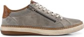 Travelin' Coventry - Casual leren herensneakers met rits - Grijs leer - Maat 48