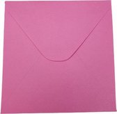 Enveloppen - Donker Roze - 14 x 14 cm - 15 stuks - Vierkant