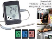 Rosenstein & Söhne Smart Thermo 2: BBQ Vleesthermometer, Grillthermometer, Bluetooth, app voor Android / iOS, 1 temperatuurvoeler