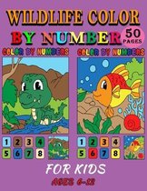 Wildlife Color by Number for Kids Ages 6-12