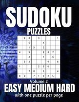 Sudoku Puzzles Easy Medium Hard: Large Print Sudoku Puzzles for Adults and Seniors with Solutions Vol 2