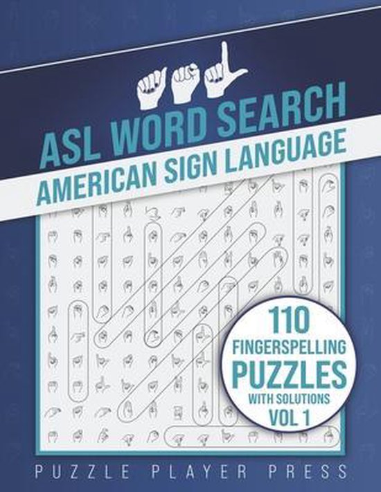 ASL Word Search American Sign Language -110 Fingerspelling P ... - cover