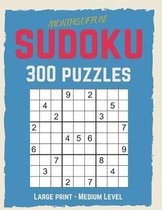 Sudoku 300 Puzzles Large Print - Medium Level: 1 Sudoku per Page - Big Size 8.5x11 Inches - Includes Solutions - Large Print