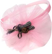 Jessidress Haarband Sterke Haar Diadeem met tule - Roze