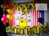 Bumba party - decoratie set thema - kinderfeestje - kinderen - bumabalu - rood geel - birthday - feest versiering - compleet pakket - verjaardag Bumba versiering - kleuter peuter - foil ballo