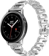 Smartwatch bandje - Geschikt voor Samsung Galaxy Watch 46mm, Samsung Galaxy Watch 3 45mm, Gear S3, Huawei Watch GT 2 46mm, Garmin Vivoactive 4, 22mm horlogebandje - RVS metaal - Fungus - Glit