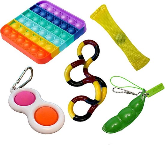 vangst Archaïsch het internet Pop it Fidget toys pakket set - Pop it - Pop All Up® - 5 Delig - Simple  dimple - Pea... | bol.com