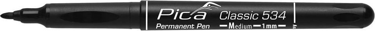 Pica 534/46-10 Classic Permanent Pen - Rond - Zwart - 1,0mm (10st)