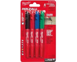 Milwaukee 48223106 4 delige permanente marker set